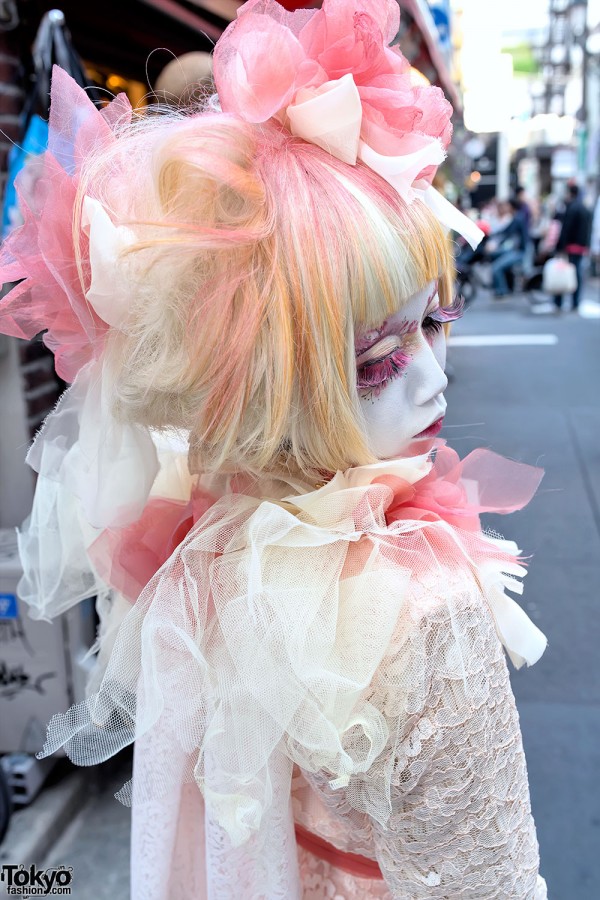Pink & Yellow Shironuri Hair