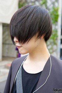 Japanese Long Bangs Hairstyle