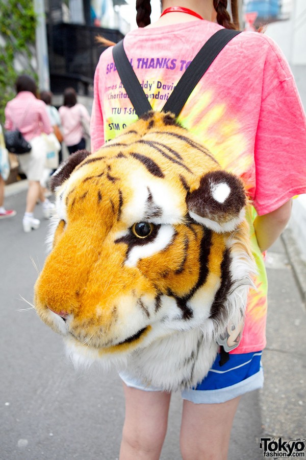 Upstart Tiger Head Backpack