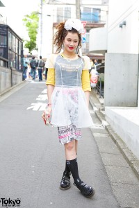 Sheer Dress & Punk Cake Top