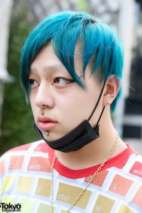 Blue Hair & Face Mask