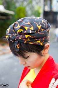 Flames Print Headscarf