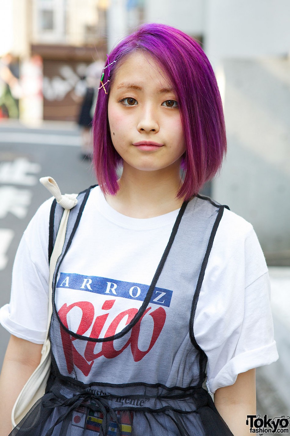 Purple Hair W Bubbles Harajuku Sheer Top And I Tokyo Me Platforms Tokyo Fashion 