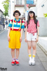 Harajuku Girls in Glasses & Shorts