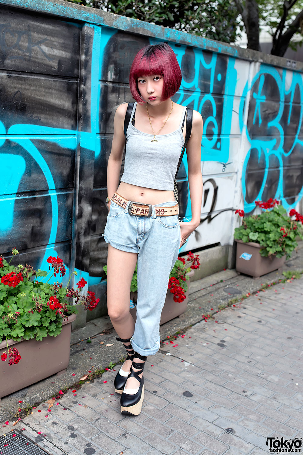 Jeans With One Leg Cutoff in Harajuku – Tokyo Fashion