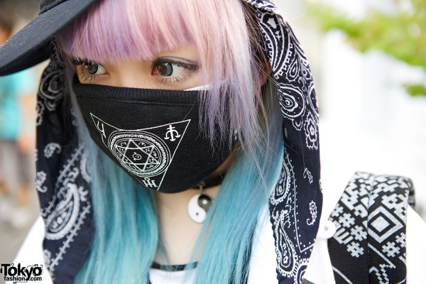 Colored Hair & Harajuku Face Mask