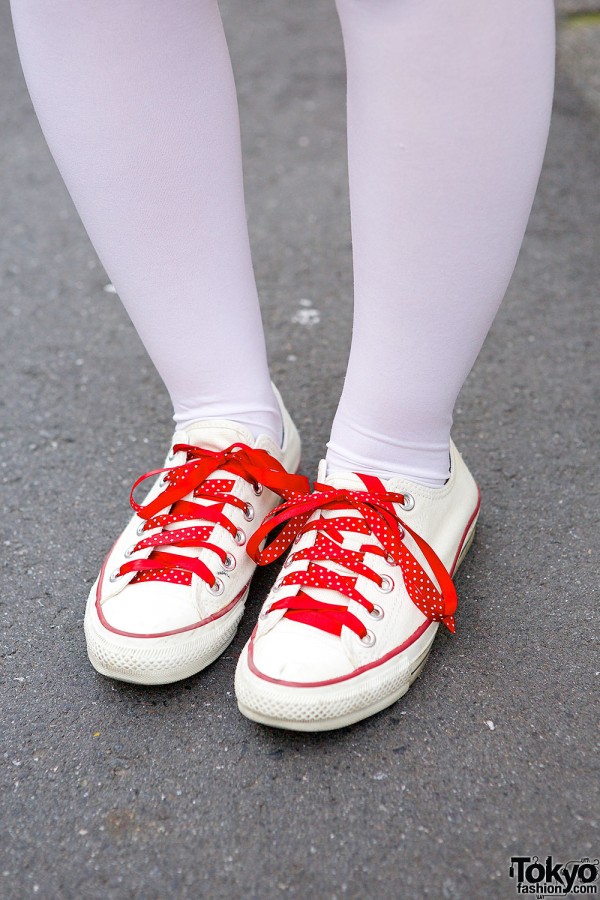 Sneakers with Polka Dot Laces