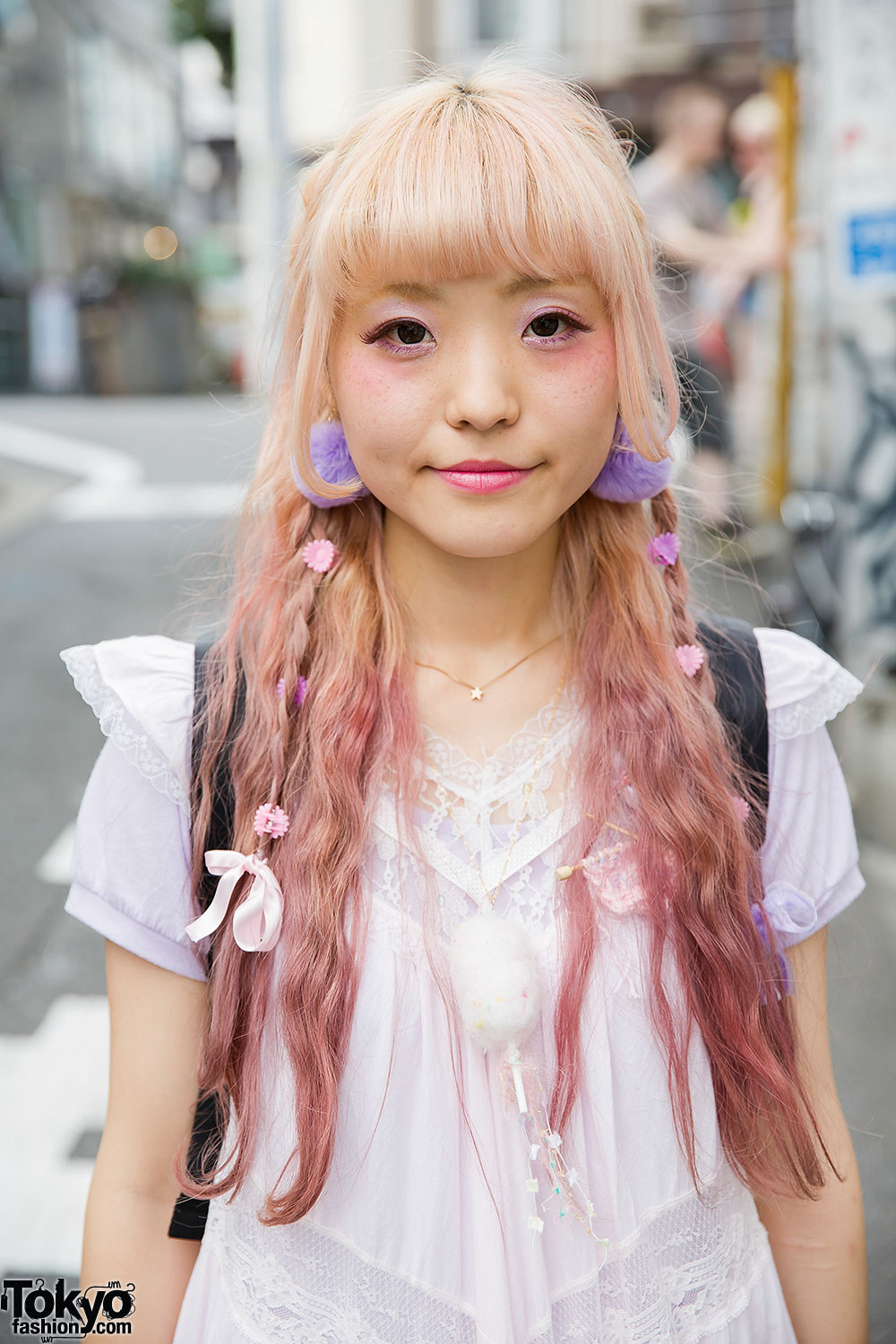 Pink-Tipped Hair, Fuzzy Flip Flops & Etsuna Otsuka Accessories in ...