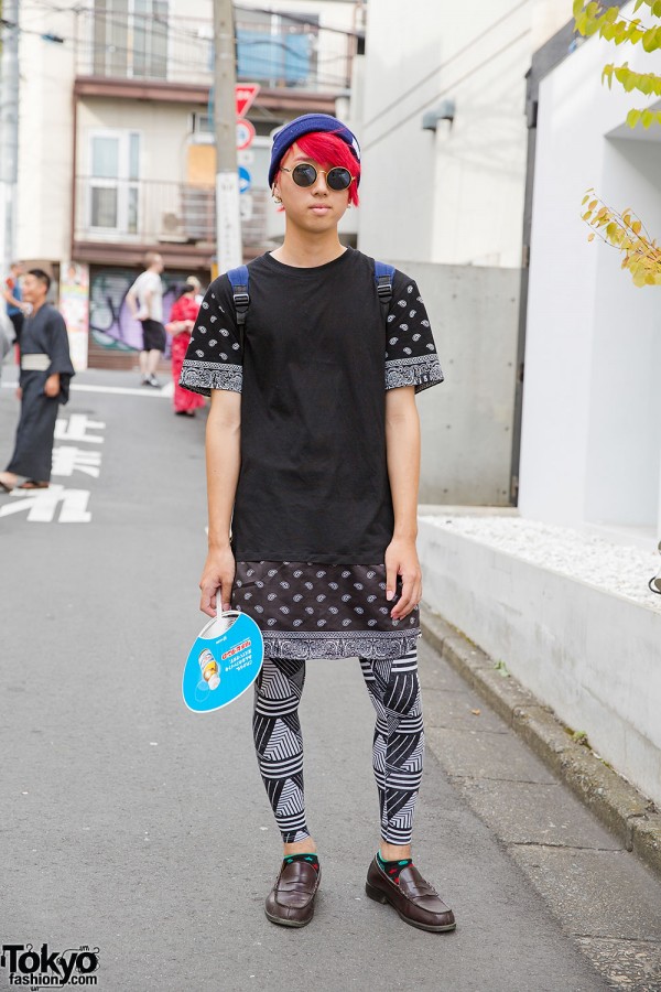 Harajuku Guy w/ Red Hair, Graphic WEGO Fashion, Beanie & Loafers