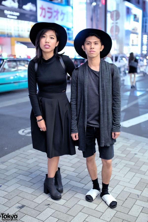 Monochrome Harajuku Styles w/ Wide Brim Hats, Christian Dada, Guess & Prada