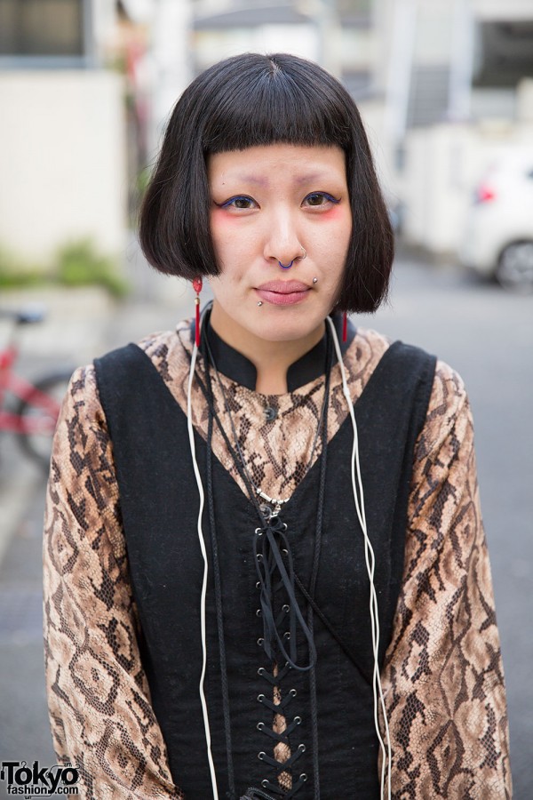 Harajuku Girl w/ Piercings, Kinji Maxi Dress, Snakeskin & Tokyo Bopper ...