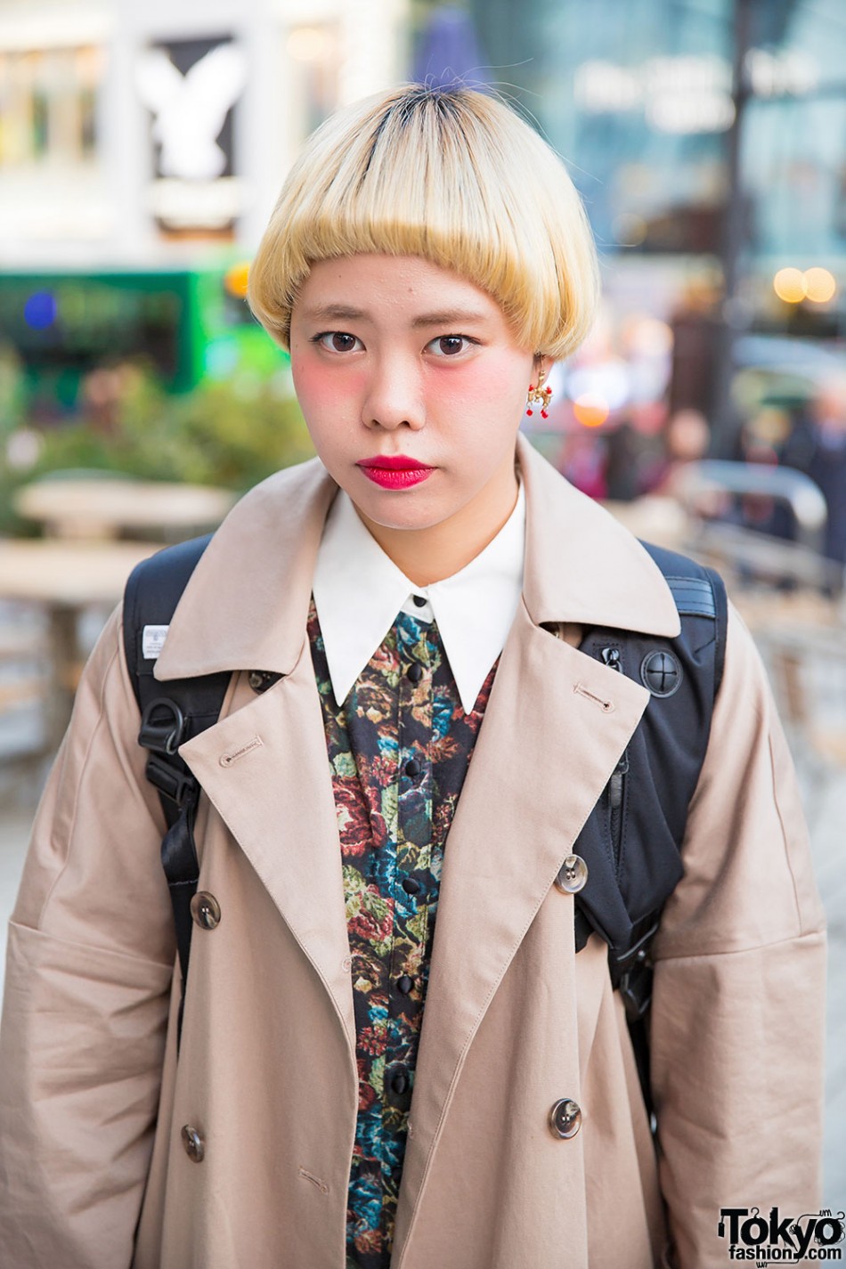 Short Bob, Trench Coat, Axes Femme Dress & Loafers in Harajuku – Tokyo ...