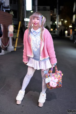 Harajuku Girl in Twintails w/ Kuma Top, Swankiss, 6%DOKIDOKI & Milklim ...