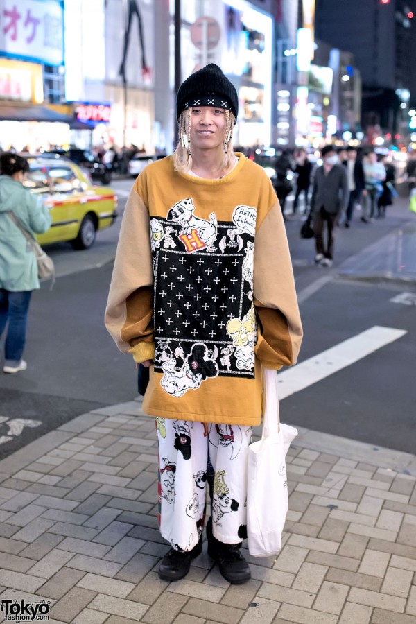 HEIHEI Dalmatians Sweatshirt & Bones Bandana in Harajuku