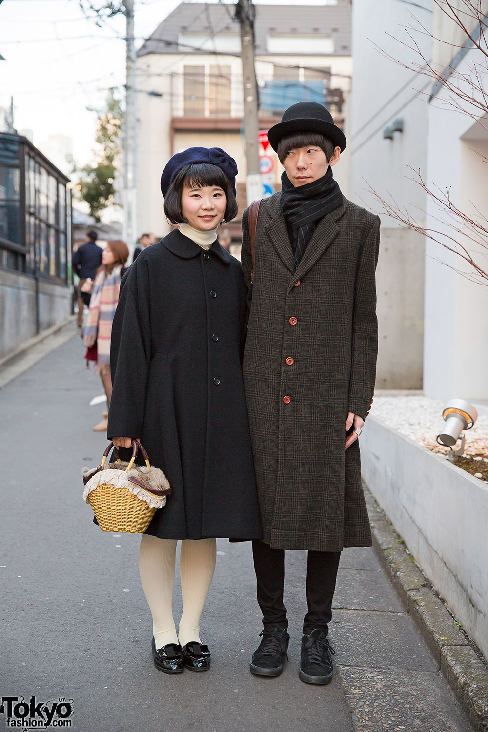 Harajuku Duo in Hats & Midi Coats w/ Christopher Nemeth & Comme des Garcons