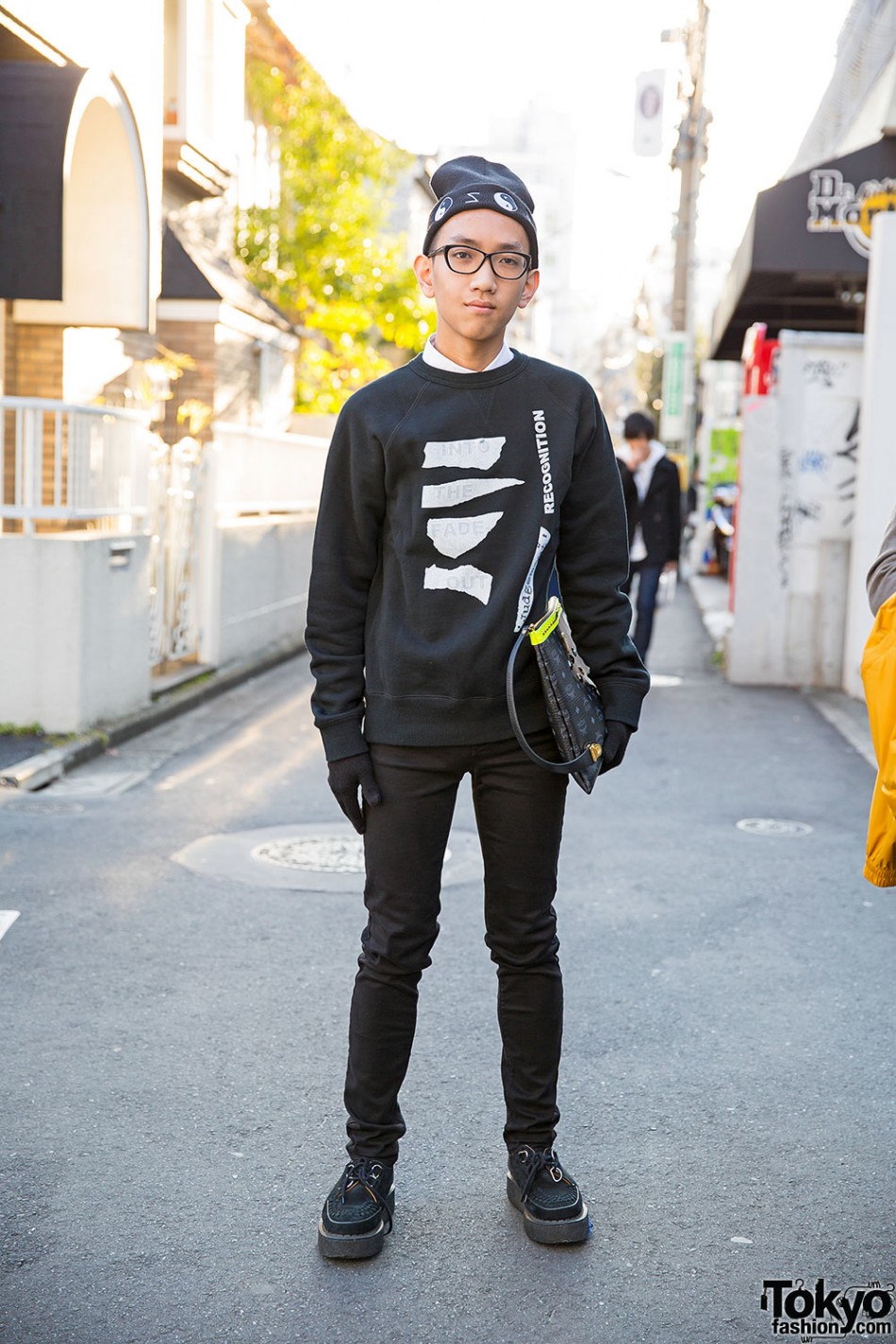 Harajuku Guy w/ MCM Clutch, George Cox Creepers & Sweatshirt – Tokyo ...
