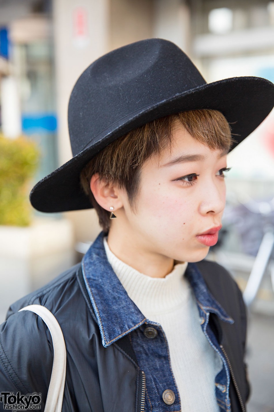 Harajuku Girl in Layered Jackets w/ Hat, Snidel Shoes & Moussy Jeans ...