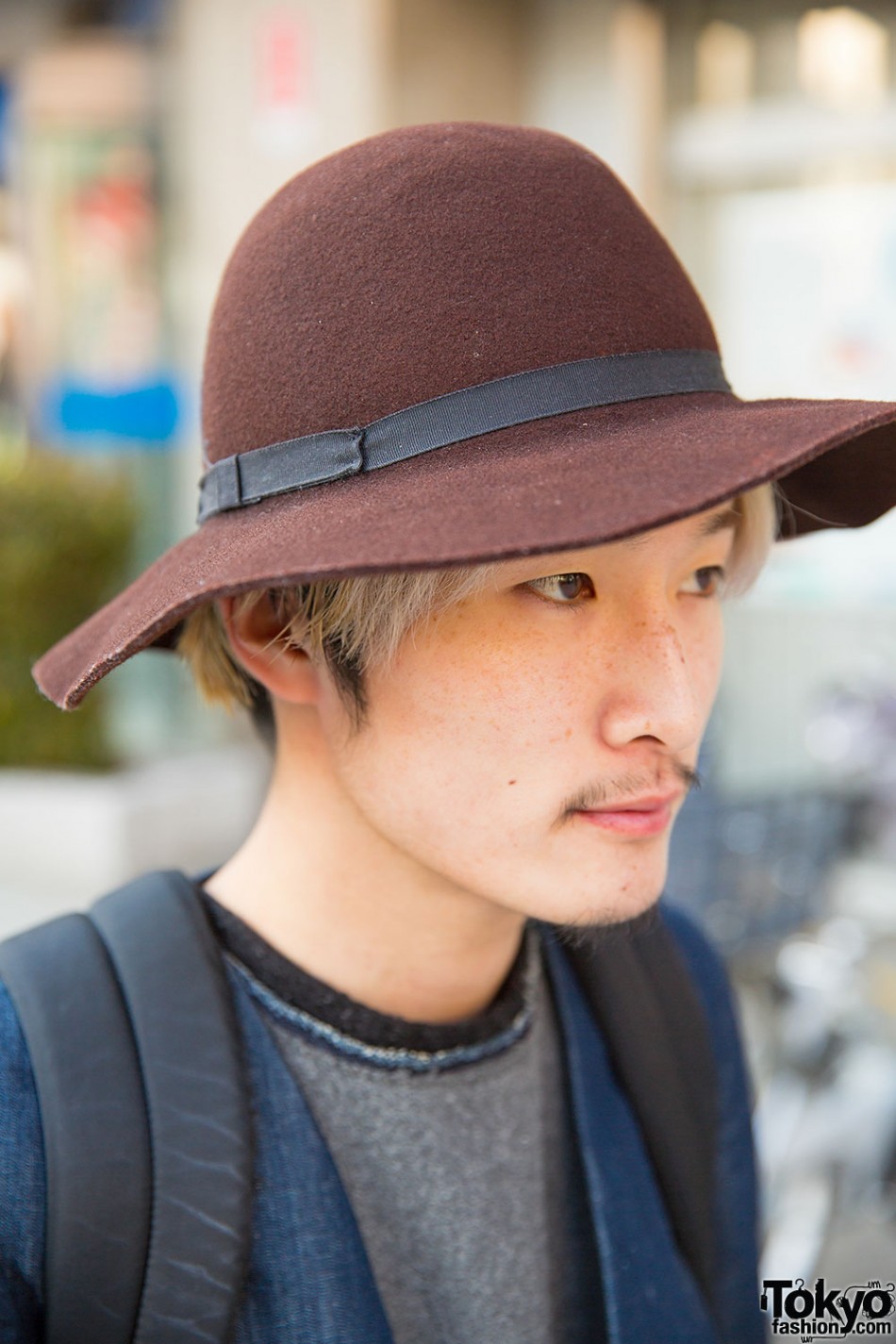 Harajuku Guy in Denim & Hat w/ Undercover Backpack & Guidi Boots ...