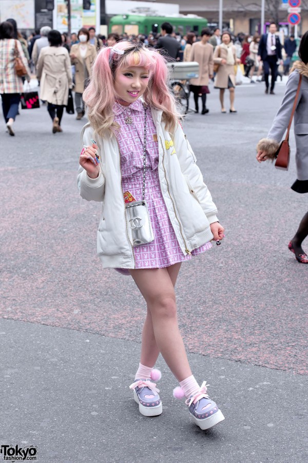 Pink Twin Tails, Barbie Nails, Joyrich, Bubbles & Chanel in Shibuya