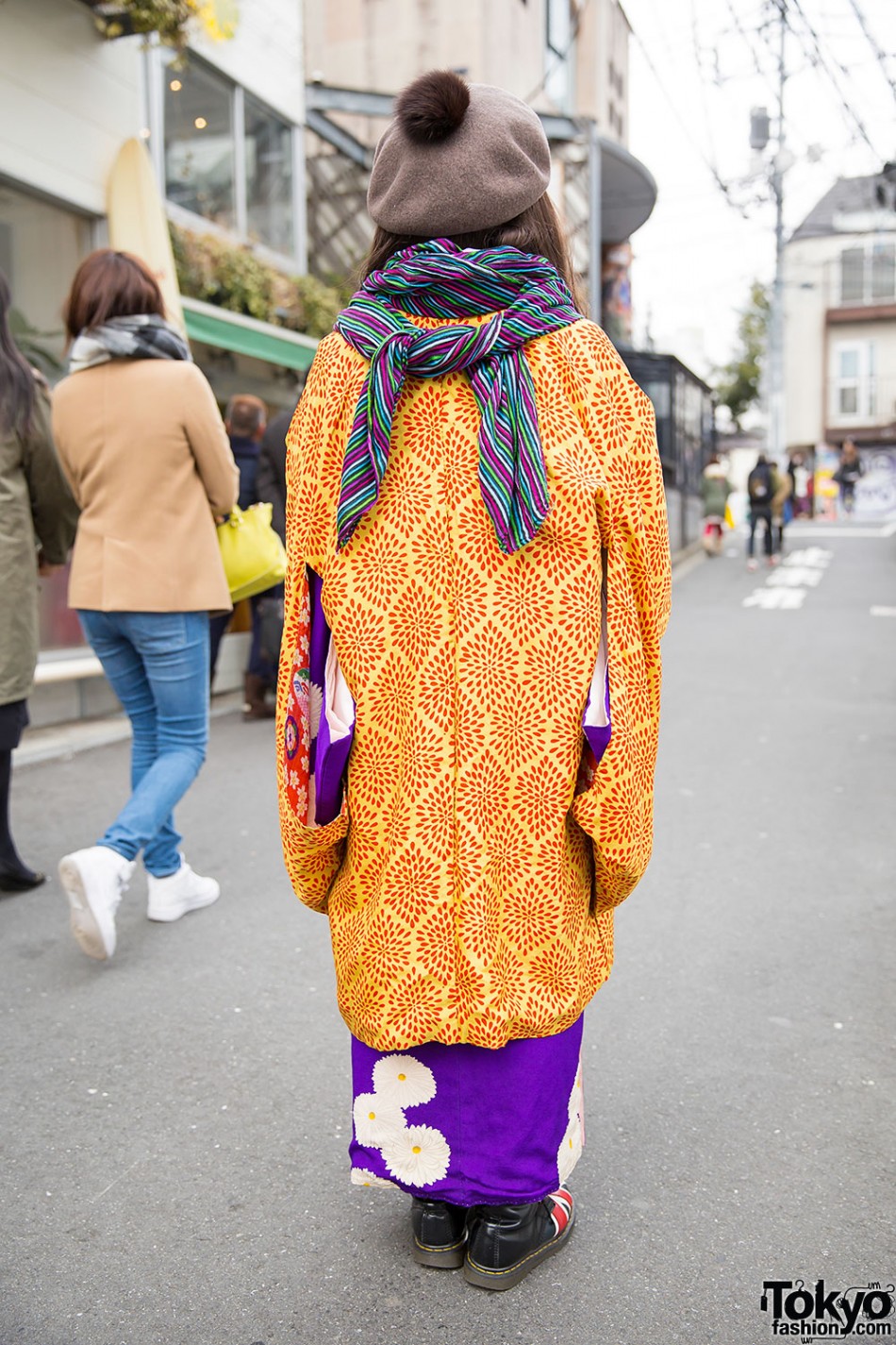 Kimono w/ Vivienne Westwood Heart Bag & Dr. Martens in Harajuku – Tokyo ...
