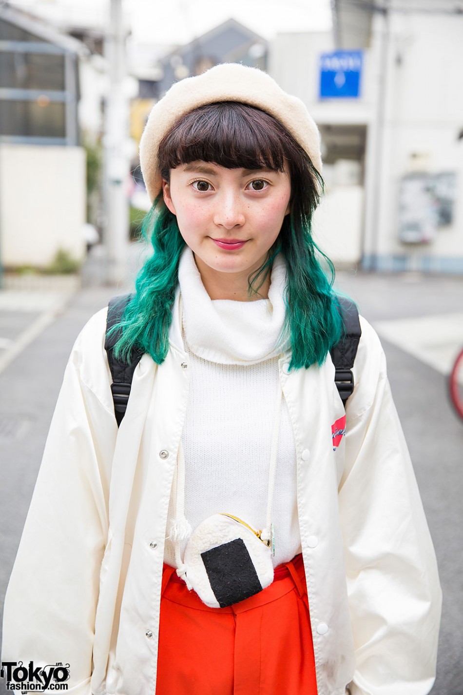 Harajuku Girl W  Green Hair, Resale Fashion, Onigiri Pouch & New 