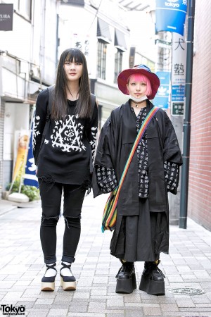 Harajuku Girls in Black w/ Kanji Print, Tokyo Bopper, HonwakaPappa ...