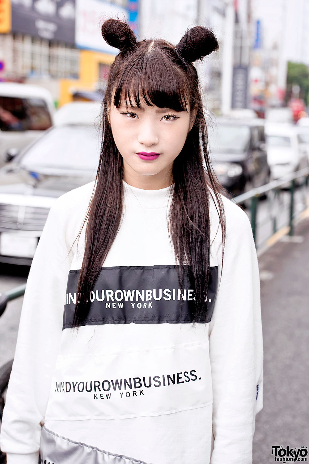 Casual Harajuku Street Style w/ Mullet, Headphones, MYOB NYC Shirt