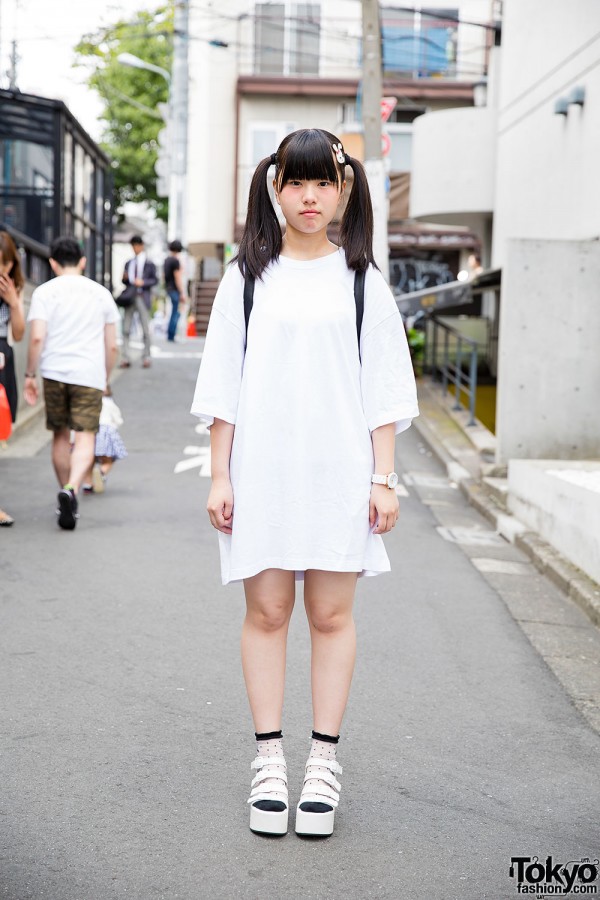Harajuku Girl w/ Twin Tails, Bunny Hair Clip, WEGO & Spinns Fashion
