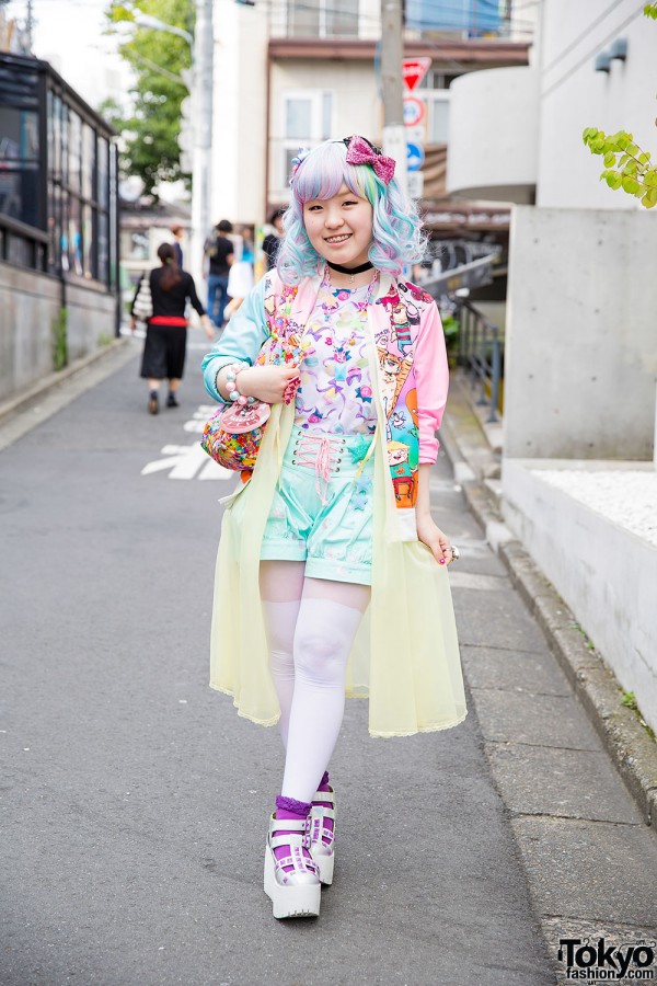 Harajuku Girl’s Pastel Hair & Colorful Fashion w/ 6%DOKIDOKI, Milklim, Kinji, Uniqlo & Swimmer