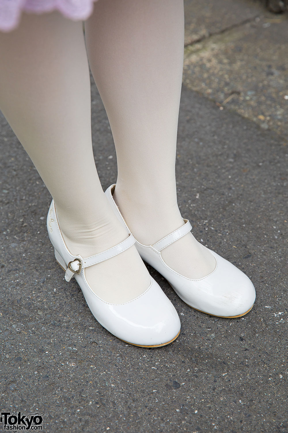 White Patent Leather Mary Janes With White Tights Tokyo Fashion