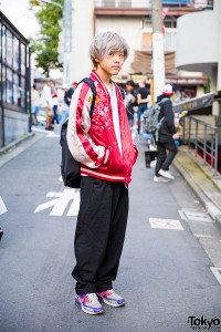 Harajuku Guy in Japanese Souvenir Jacket, Yohji Yamamoto & Never Mind ...