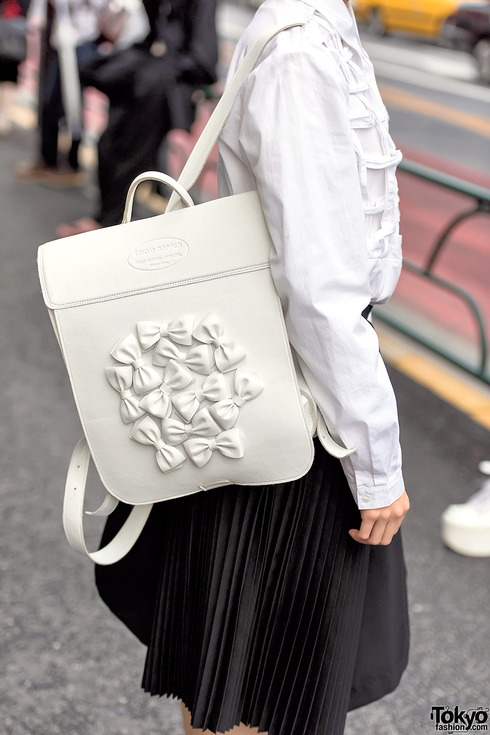 Tokyo Bopper Bows Backpack, Cleana Skirt & Platform Shoes in