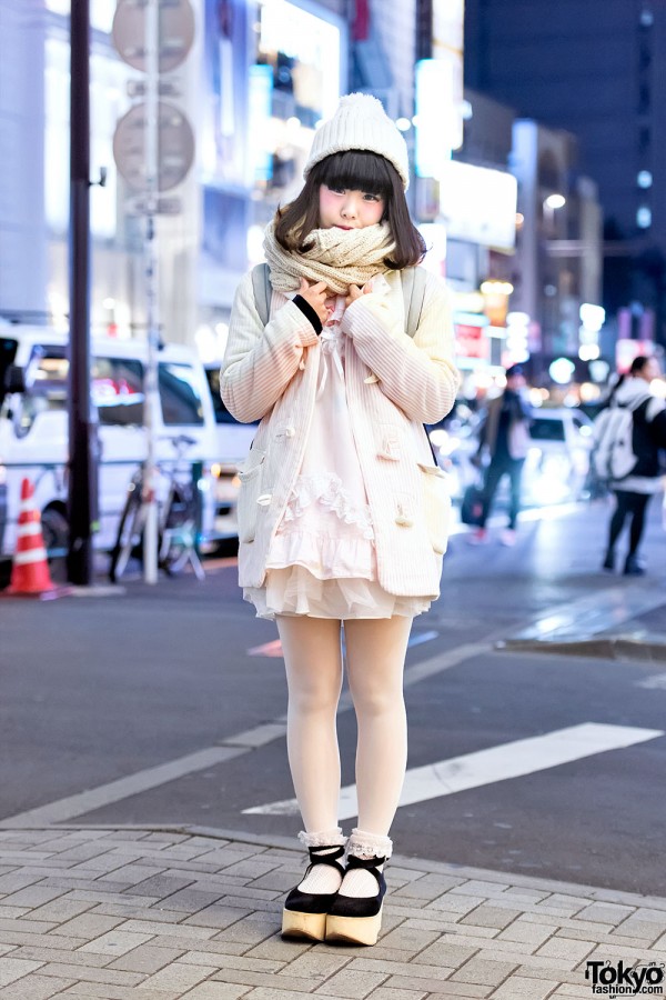Keisuke Kanda Pastel Blazer, Tulle Skirt & Tokyo Bopper Platforms in Harajuku