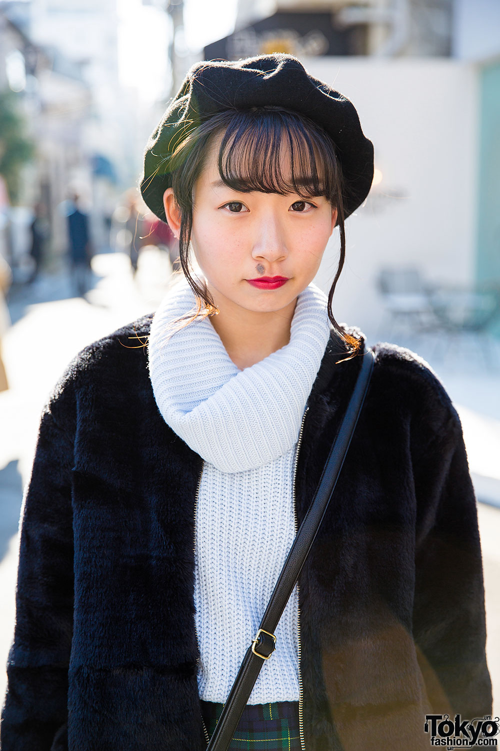 Harajuku Girl in Beret, Plaid Skirt & Ankle Boots w/ WEGO, (me), Sango ...