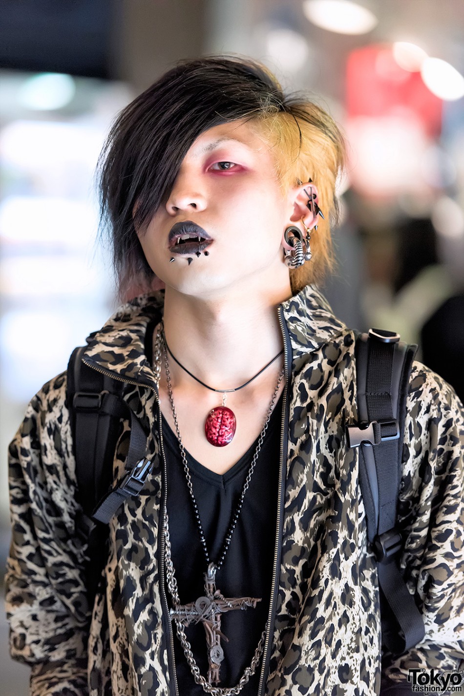 Dark Harajuku Style w/ Piercings, Demonia Boots & Brain Necklace ...