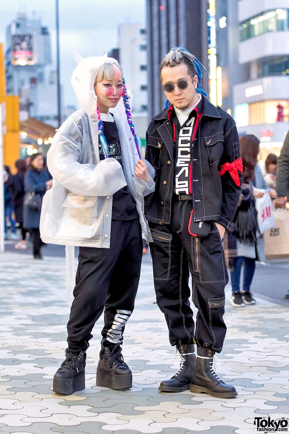 Michiko London Inflatable Cat Jacket & Yohji Yamamoto Boots in Harajuku ...