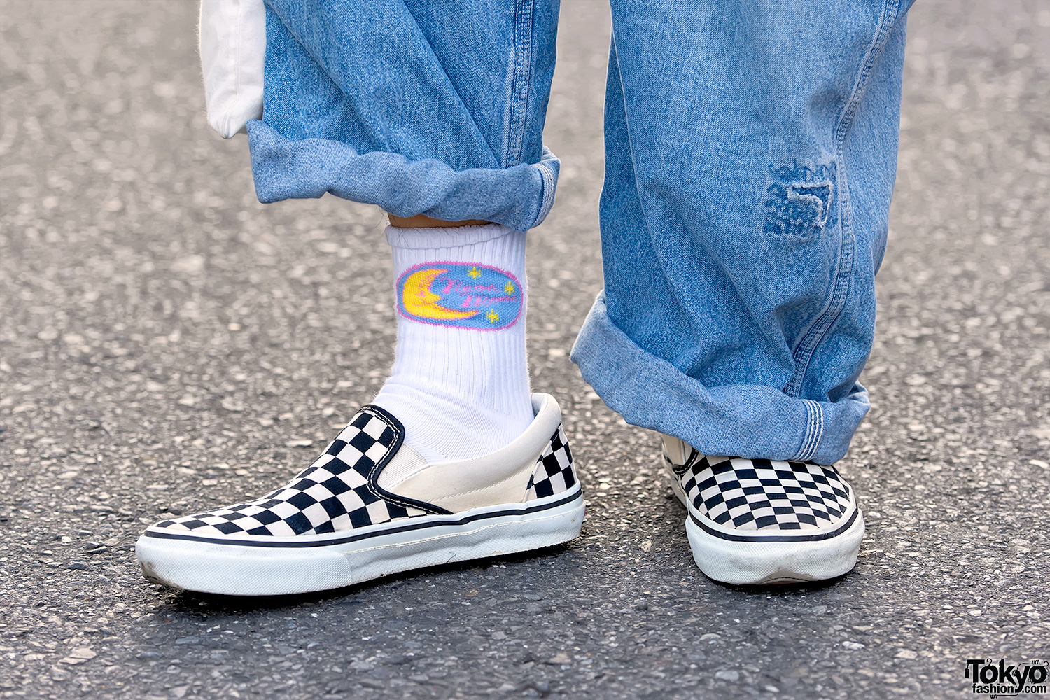 checkered vans with socks