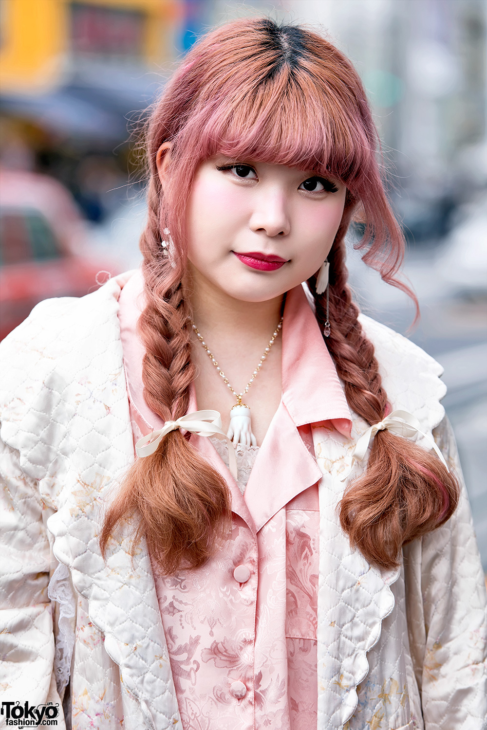 Pink Hair & Trapper Hat w/ Bubbles Harajuku Coat & Twinkle Everyday Tote –  Tokyo Fashion