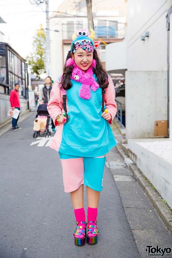 Harajuku Decora in Funky Fruit Fashion w/ Mario Bros Rings & WEGO Platform Sandals