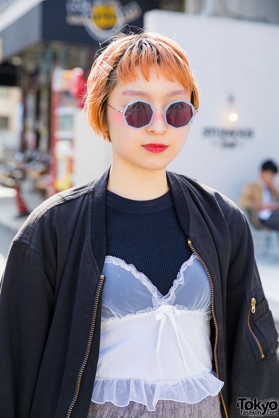 Harajuku Girl in Pink House Bomber Jacket, Hug Dress, Tokyo Bopper ...