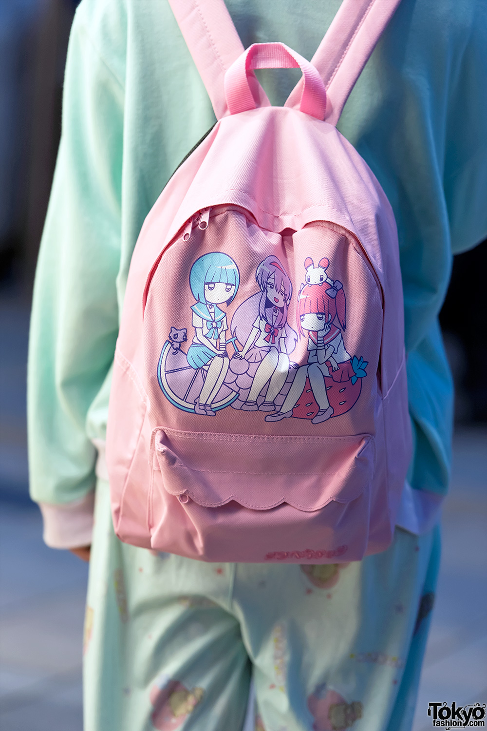 Milklim Sweatshirt, Menhera-chan Backpack, Pajama Pants 