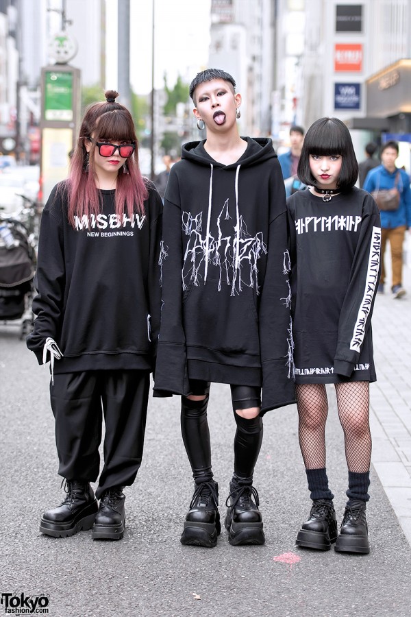 Never Mind the XU Harajuku Street Styles w/ Sub-Age Hoodie, MISBHV & Demonia