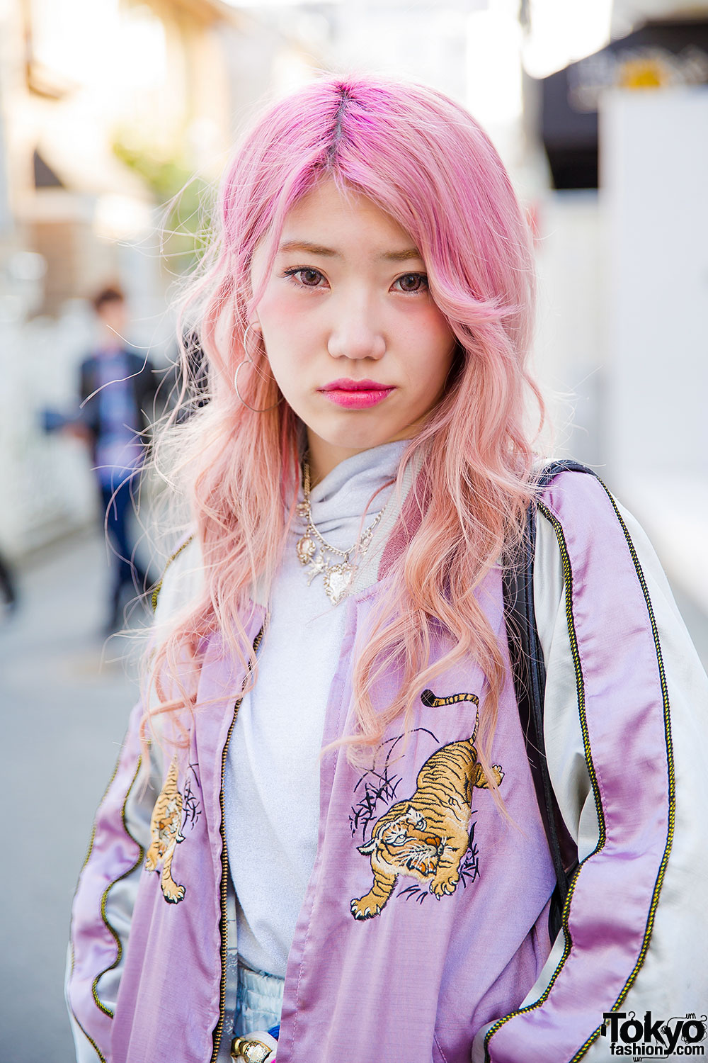 Pink Hair, Japanese Souvenir Jacket, Pajama Pants & Tokyo Bopper Bag in ...
