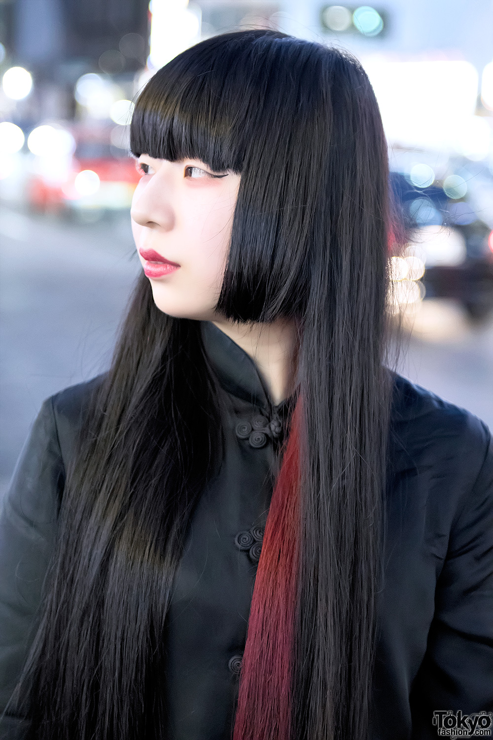 Japanese Long Bangs Hairstyles  Long asian Straight Hairstyle with Side  Swept Bangs  Pelo largo con flequillo Pelo largo asiático Colores de pelo
