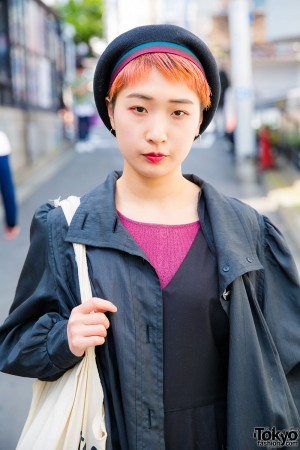 Harajuku Street Style w/ Vintage Jumpsuit, Trench Coat & Beret – Tokyo ...