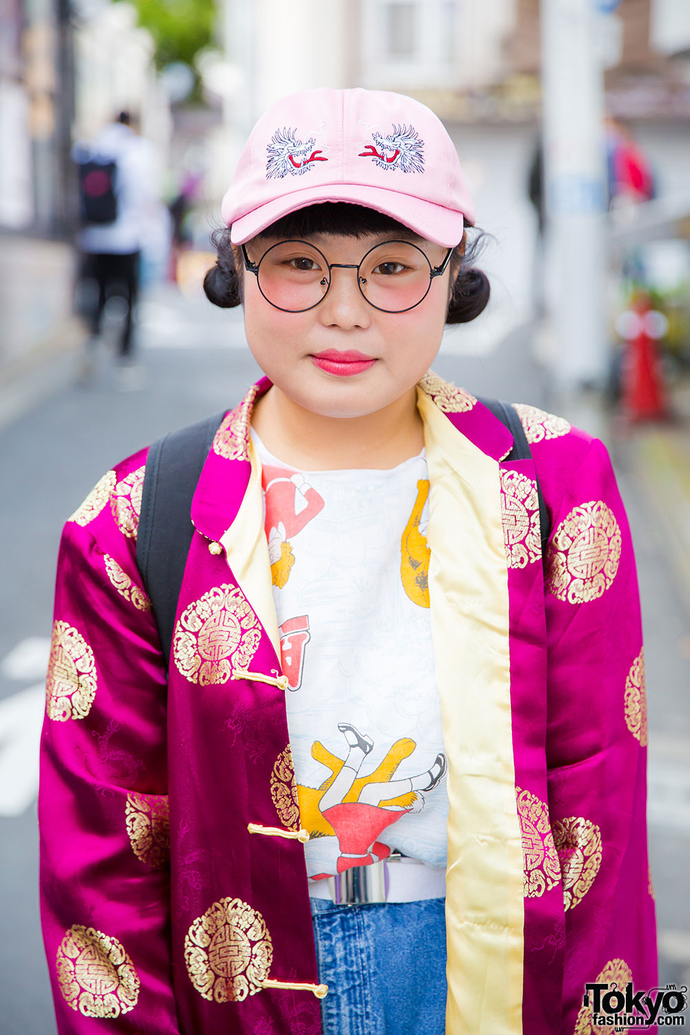 Harajuku Girl In Cap And Twin Buns W San To Nibun Ichi Fashion And Tokyo Bopper Platforms Tokyo