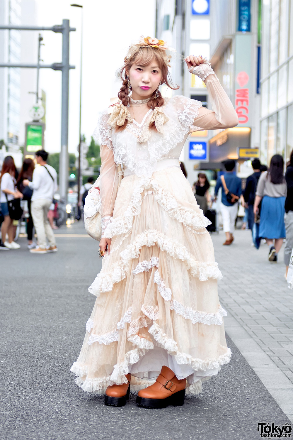 Vintage Harajuku Street Style W Meno Dress Freckleat And Too Much