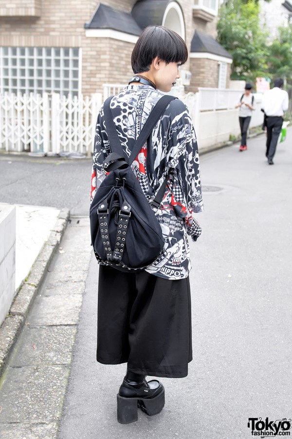 Harajuku Street Style w/ ACDC Rag Kimono Jacket, Glad News ...