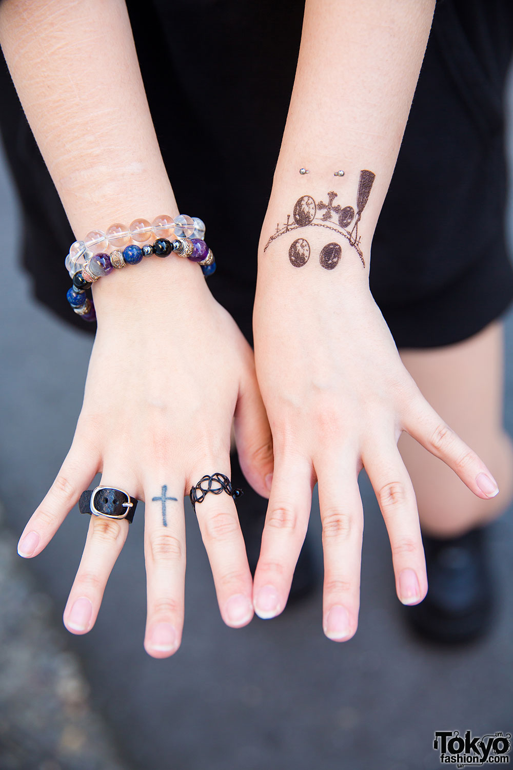 Beaded bracelets, tattoo bracelet, tattoo cross ring and rings – Tokyo  Fashion