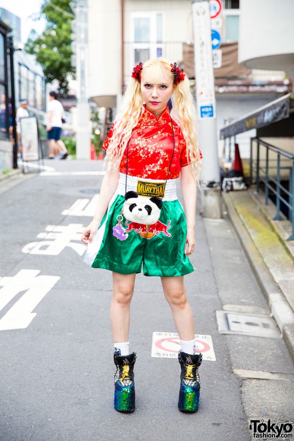 Asian-Inspired Harajuku Street Style w/ Muay Thai Shorts, Himitsu Gadget, YRU
